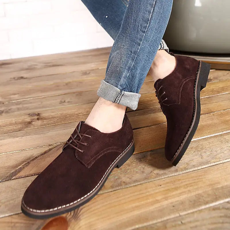 The Roxida - Suede Leather Oxford Casual Shoes For Men