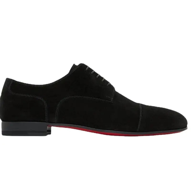 Red Bottom Classic Suede Leather Black Oxfords Party Shoes