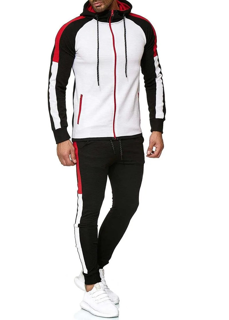 Men Hoodie Jacket + Pants Tracksuit