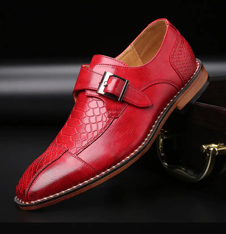 Men's Monkstrap Leather Shoes for Dress