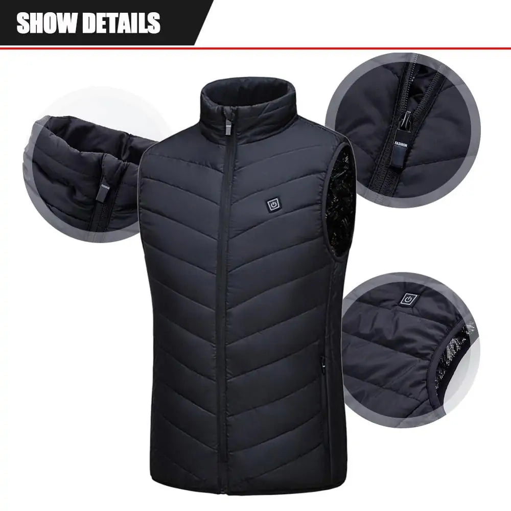 Men Outdoor USB Infrared Heating Vest