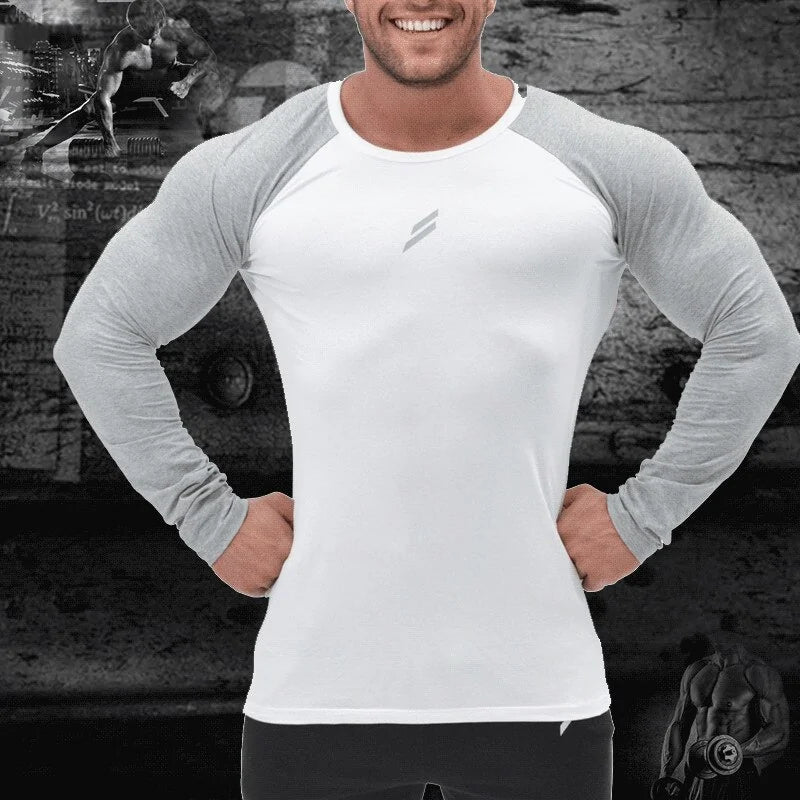 Men's Slim Fit Long Sleeve T-Shirts for Spring/Summer