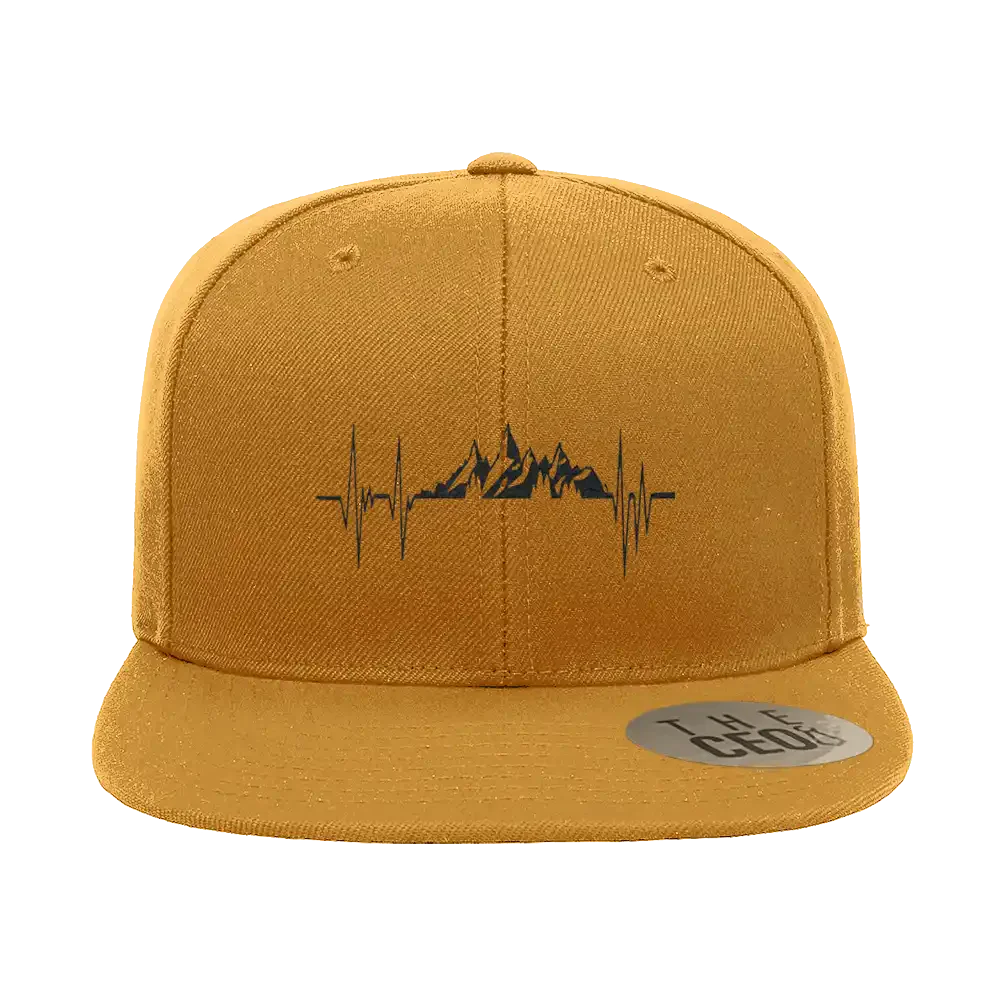 Heartbeat V2 Embroidered Flat Bill Cap