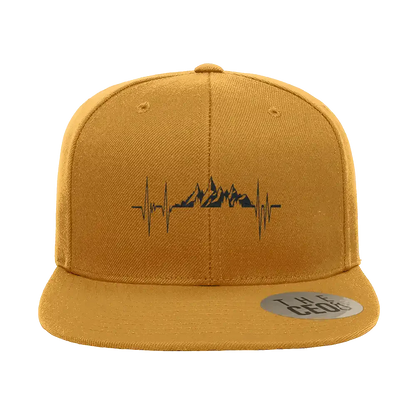 Heartbeat V2 Embroidered Flat Bill Cap