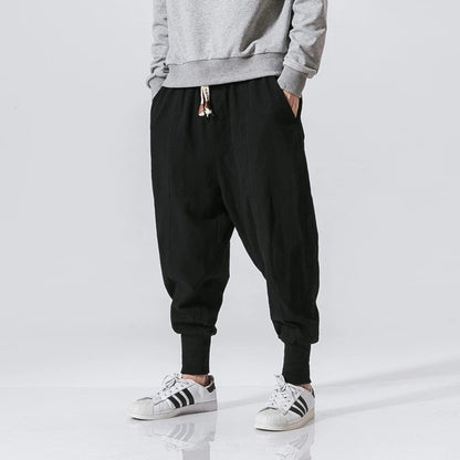 Cotton Linen Harem Pants for Men