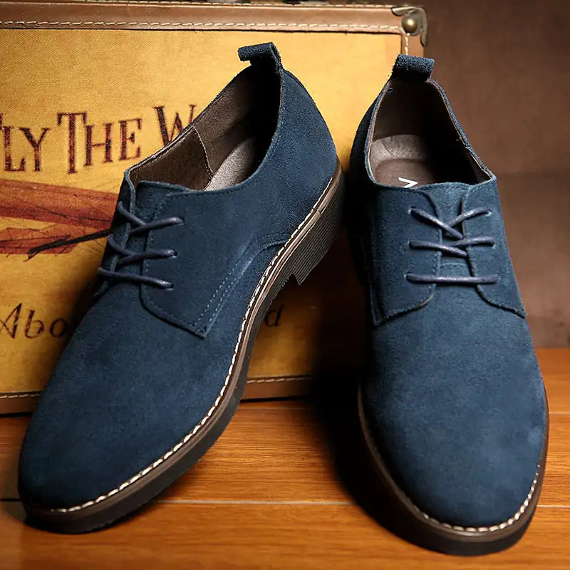 The Roxida - Suede Leather Oxford Casual Shoes For Men