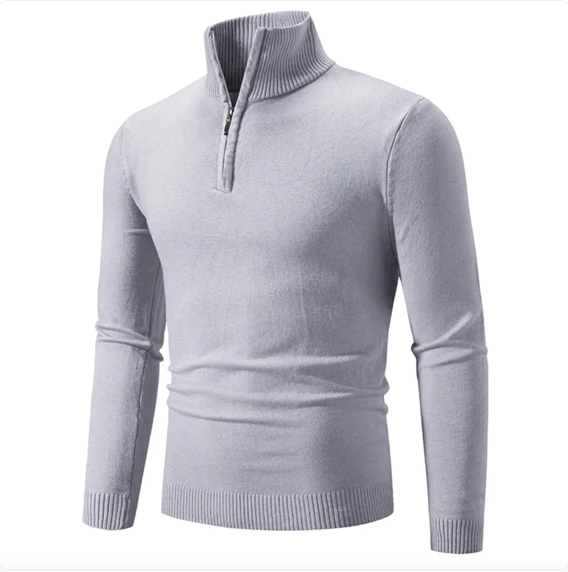 Men's Half-Zip Turtleneck Sweater