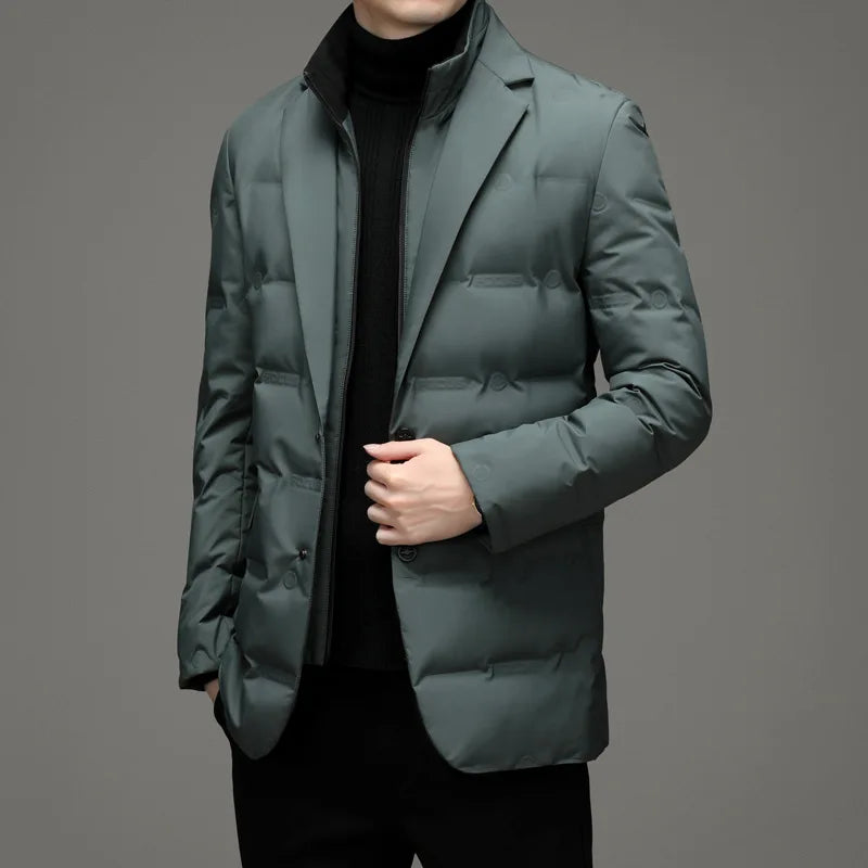 Men's Winter Fake Two Piece Warm Blazer/Jacket