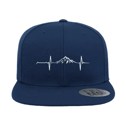 Heartbeat V1 Embroidered Flat Bill Cap