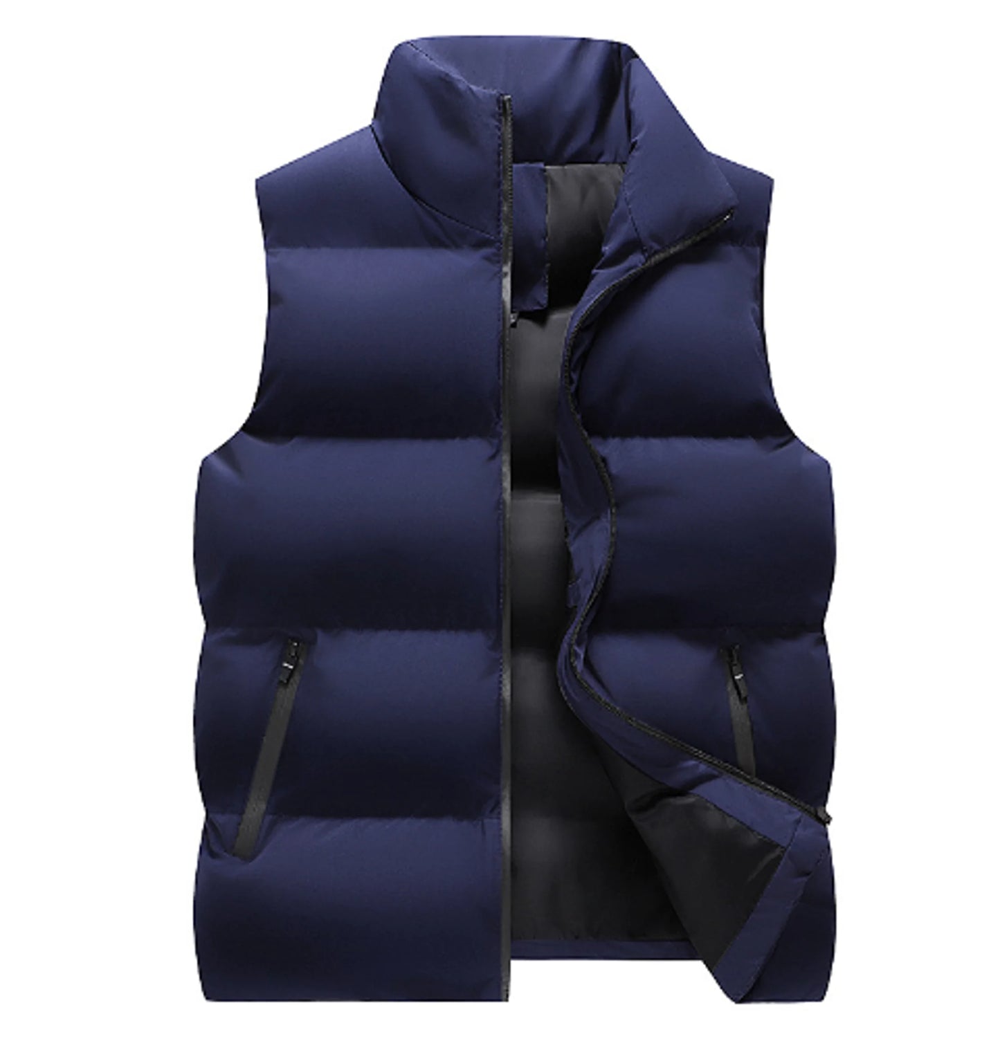 Neck Protection Zipper Cardigan Men Winter Coat