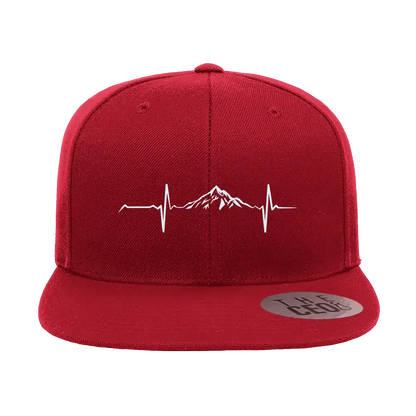 Heartbeat V1 Embroidered Flat Bill Cap