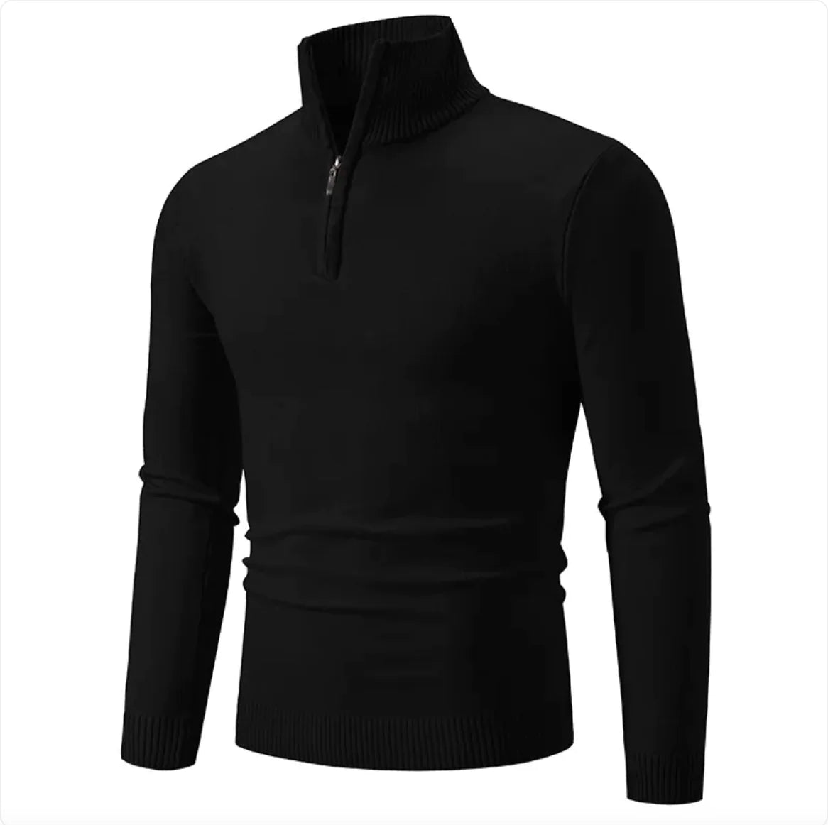 Men's Half-Zip Turtleneck Sweater