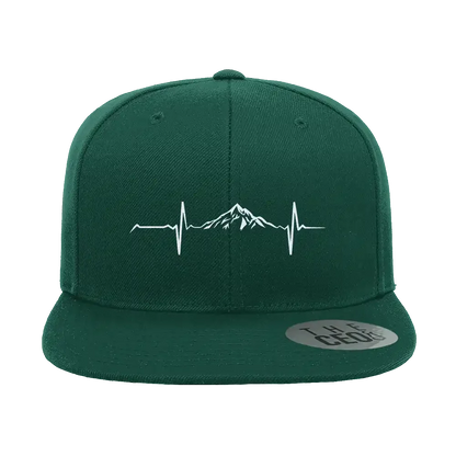 Heartbeat V1 Embroidered Flat Bill Cap