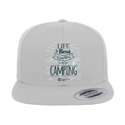 Life Is Best Embroidered Flat Bill Cap