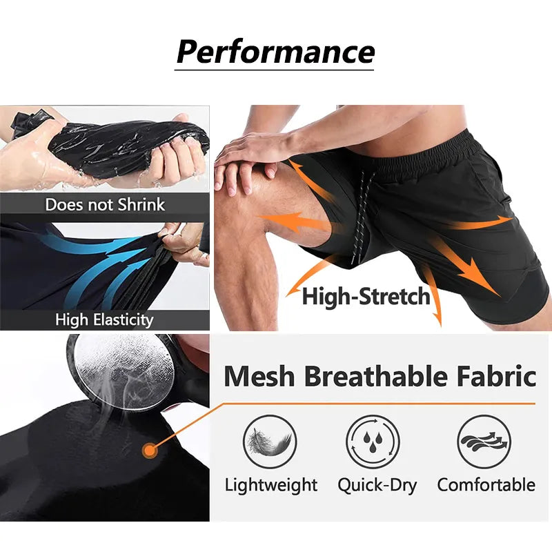 2 in-1 Compression Shorts for Men