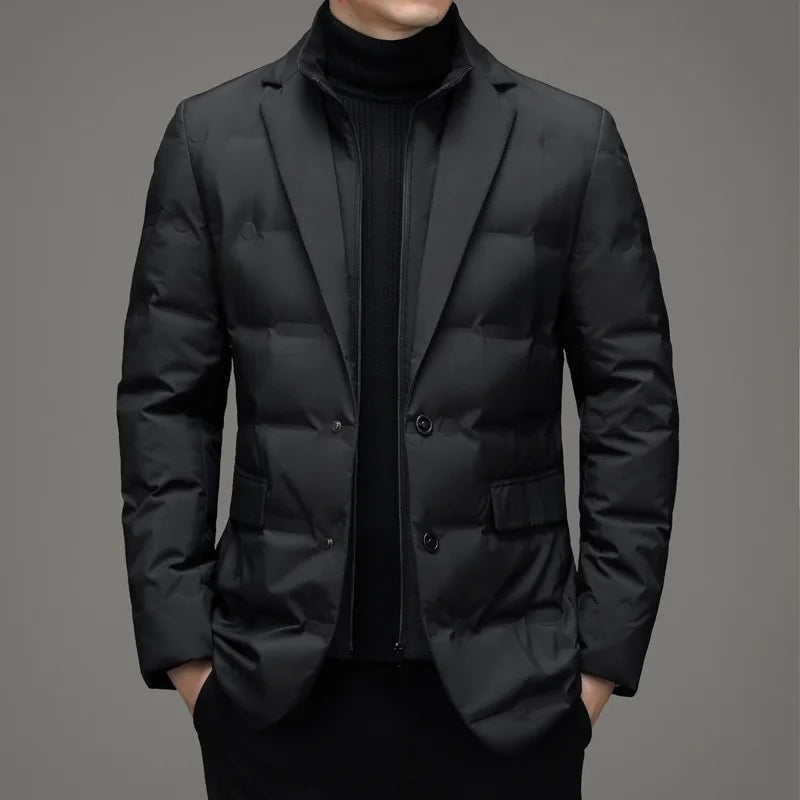 Men's Winter Fake Two Piece Warm Blazer/Jacket