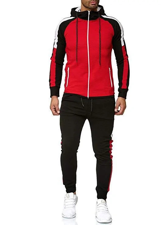 Men Hoodie Jacket + Pants Tracksuit