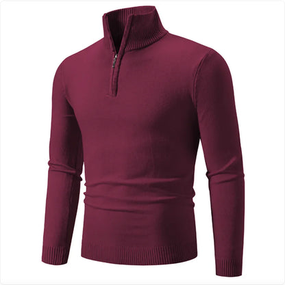 Men's Half-Zip Turtleneck Sweater