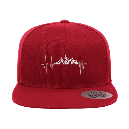 Heartbeat V2 Embroidered Flat Bill Cap