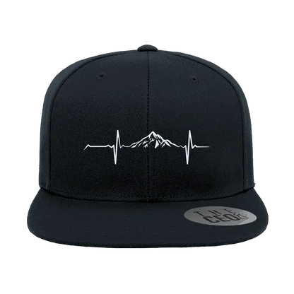 Heartbeat V1 Embroidered Flat Bill Cap