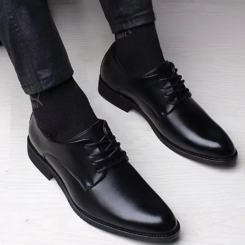 Men's Classic Leather Oxfords: British Style Formal Dress Party Shoes