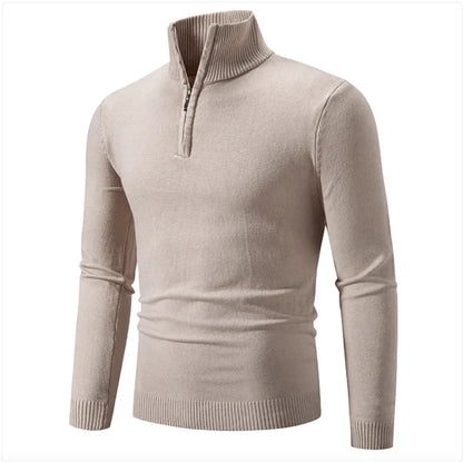 Men's Half-Zip Turtleneck Sweater