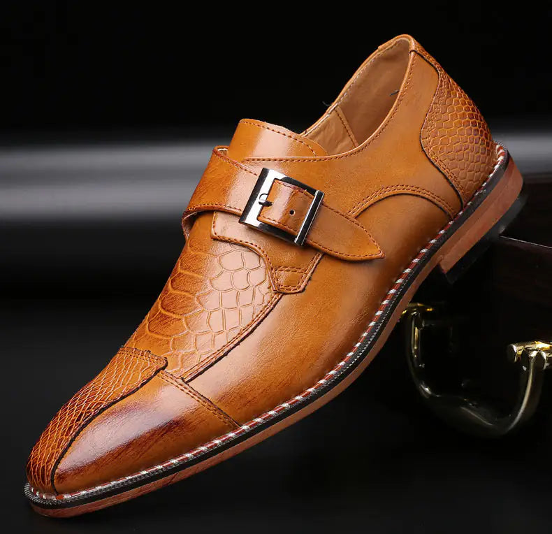 Men's Monkstrap Leather Shoes for Dress