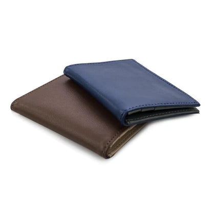 Micro Leather Wallet -Sapphire/Charcoal