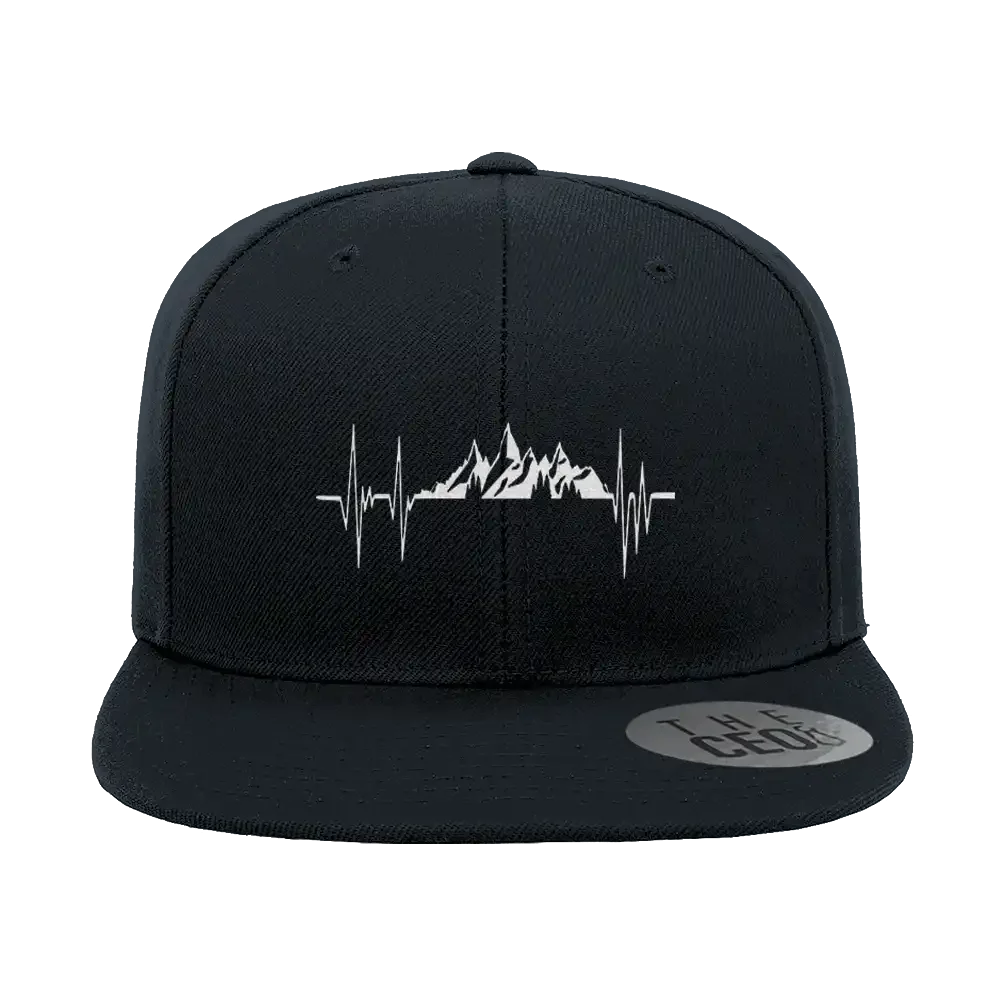 Heartbeat V2 Embroidered Flat Bill Cap