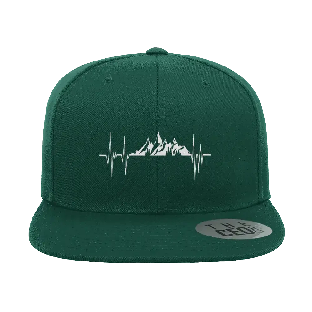 Heartbeat V2 Embroidered Flat Bill Cap