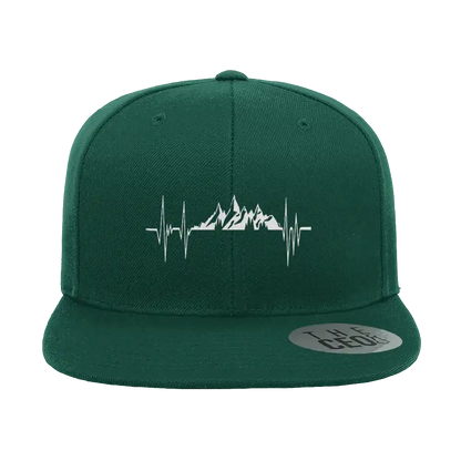 Heartbeat V2 Embroidered Flat Bill Cap