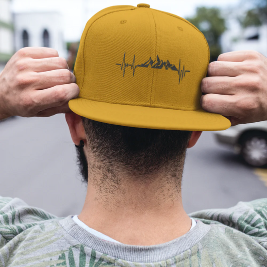 Heartbeat V2 Embroidered Flat Bill Cap