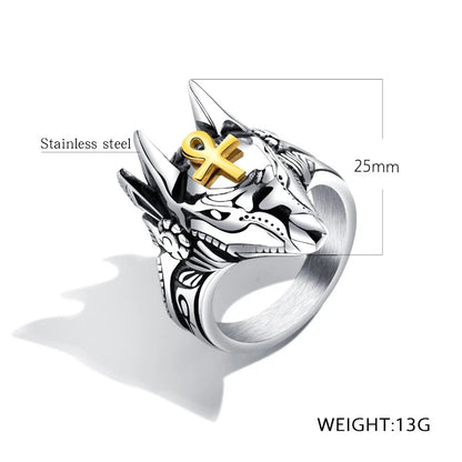 Anubis Wolf Handsome Ring For Men