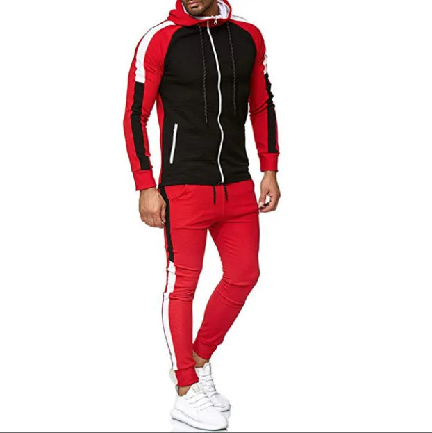 Men Hoodie Jacket + Pants Tracksuit